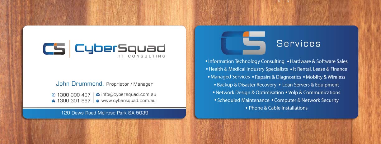 Business Card Design by Sbss for CyberSquad IT Consulting | Design #1125647