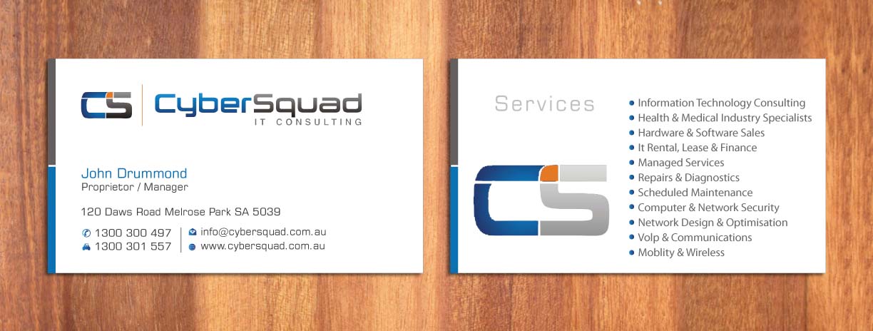 Business Card Design by Sbss for CyberSquad IT Consulting | Design #1125650