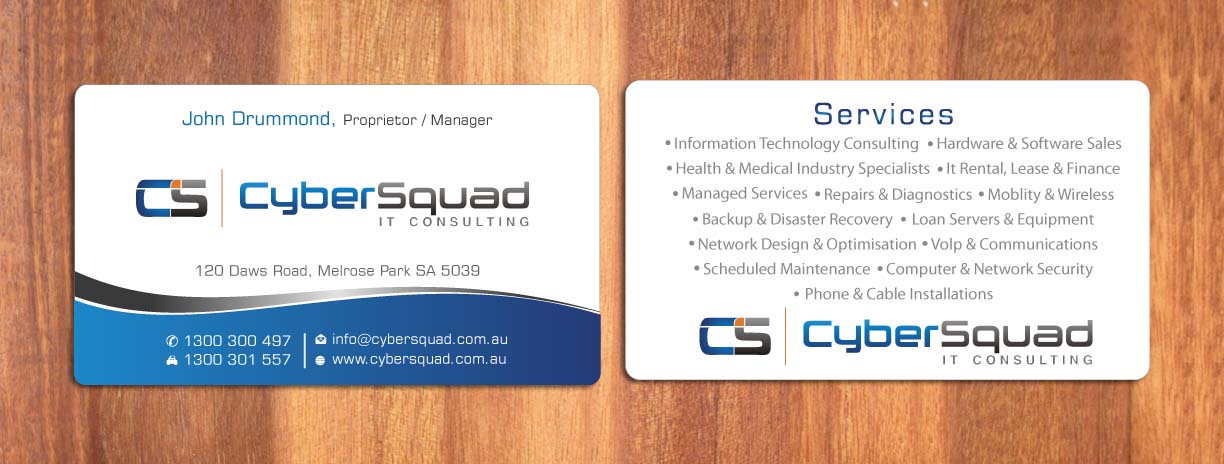 Business Card Design by Sbss for CyberSquad IT Consulting | Design #1125659
