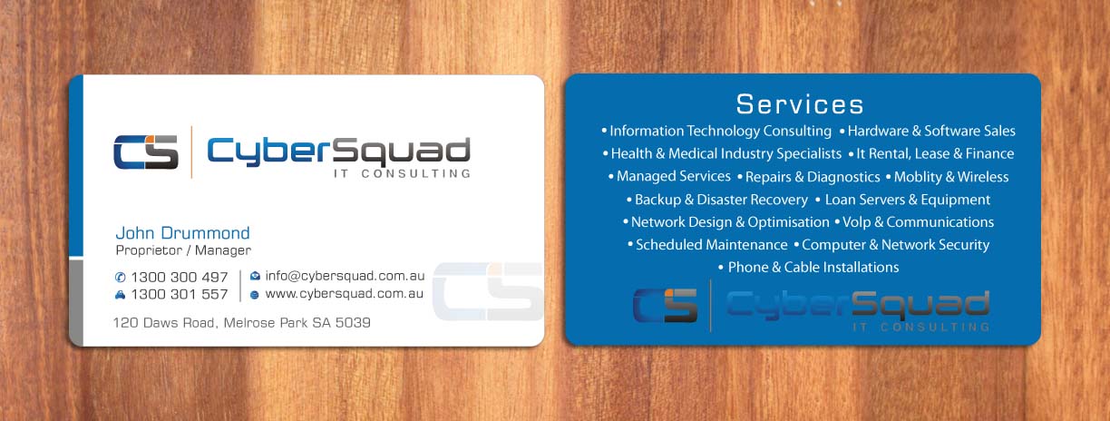 Business Card Design by Sbss for CyberSquad IT Consulting | Design #1125660