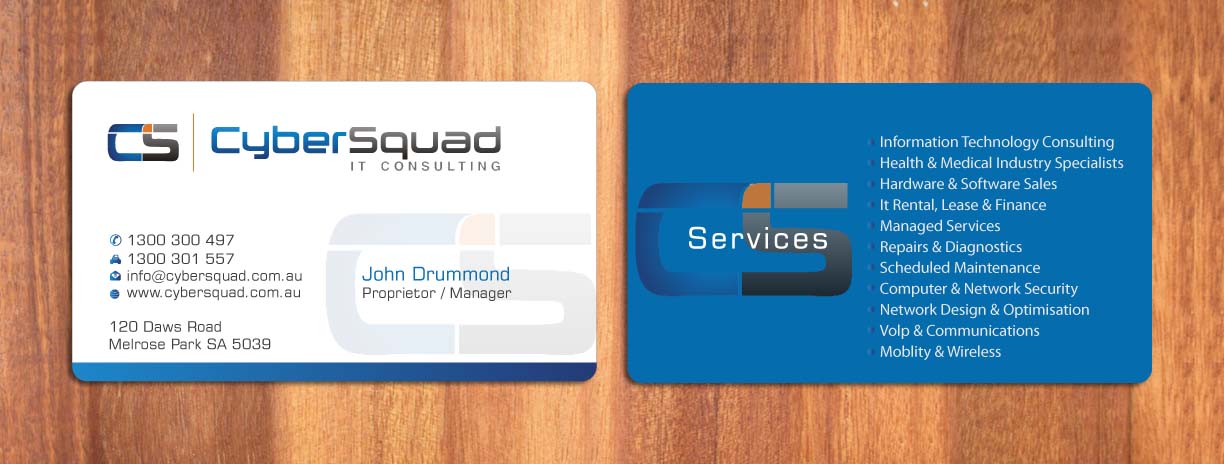 Business Card Design by Sbss for CyberSquad IT Consulting | Design #1125661