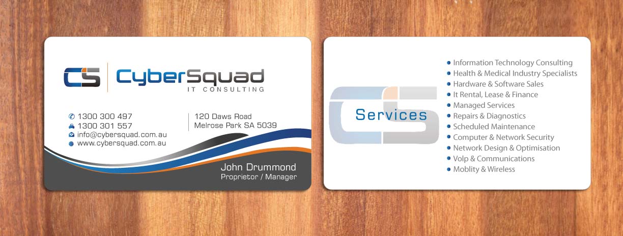 Business Card Design by Sbss for CyberSquad IT Consulting | Design #1125662