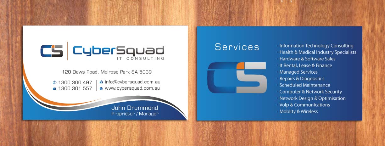 Business Card Design by Sbss for CyberSquad IT Consulting | Design #1125663