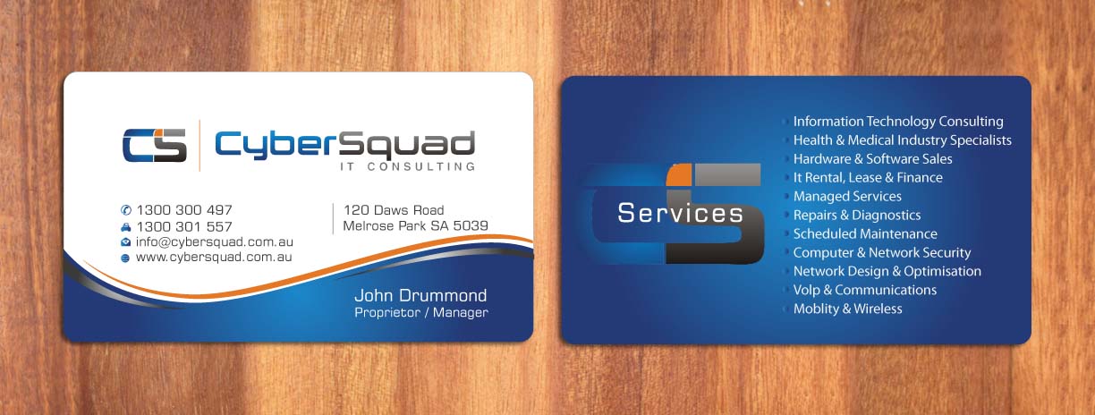 Business Card Design by Sbss for CyberSquad IT Consulting | Design #1125664