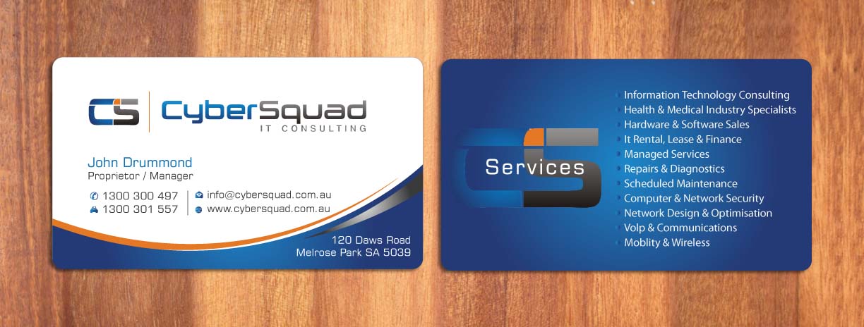 Business Card Design by Sbss for CyberSquad IT Consulting | Design #1125665