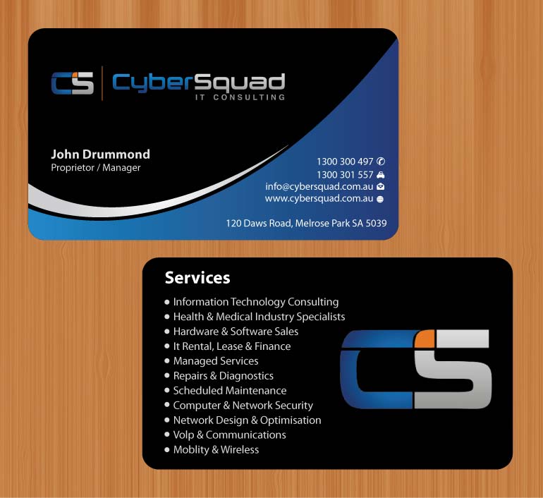 Business Card Design by Sbss for CyberSquad IT Consulting | Design #1125756