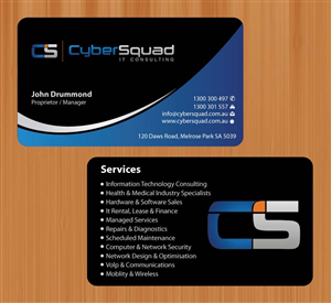 Visitenkarten-Design von Sbss für CyberSquad IT Consulting | Design: #1125756