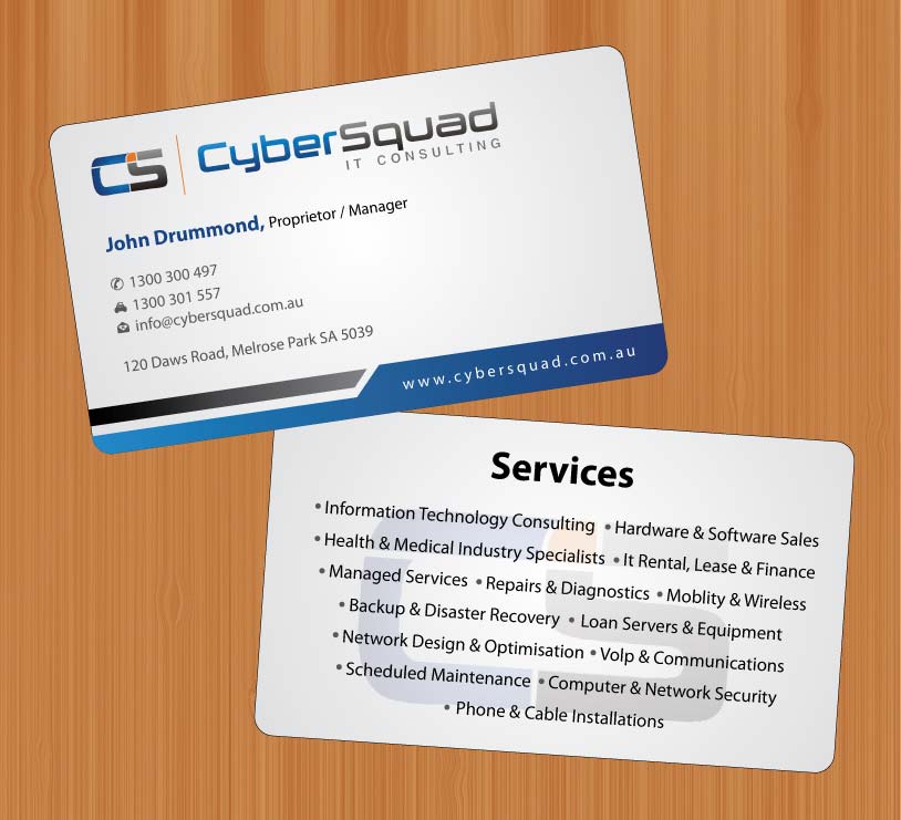 Business Card Design by Sbss for CyberSquad IT Consulting | Design #1125759