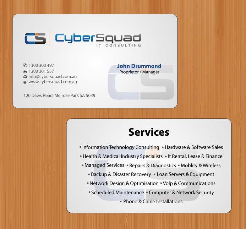 Business Card Design by Sbss for CyberSquad IT Consulting | Design #1125761