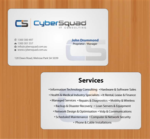 Visitenkarten-Design von Sbss für CyberSquad IT Consulting | Design: #1125761
