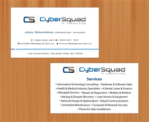 Visitenkarten-Design von Sbss für CyberSquad IT Consulting | Design: #1125764