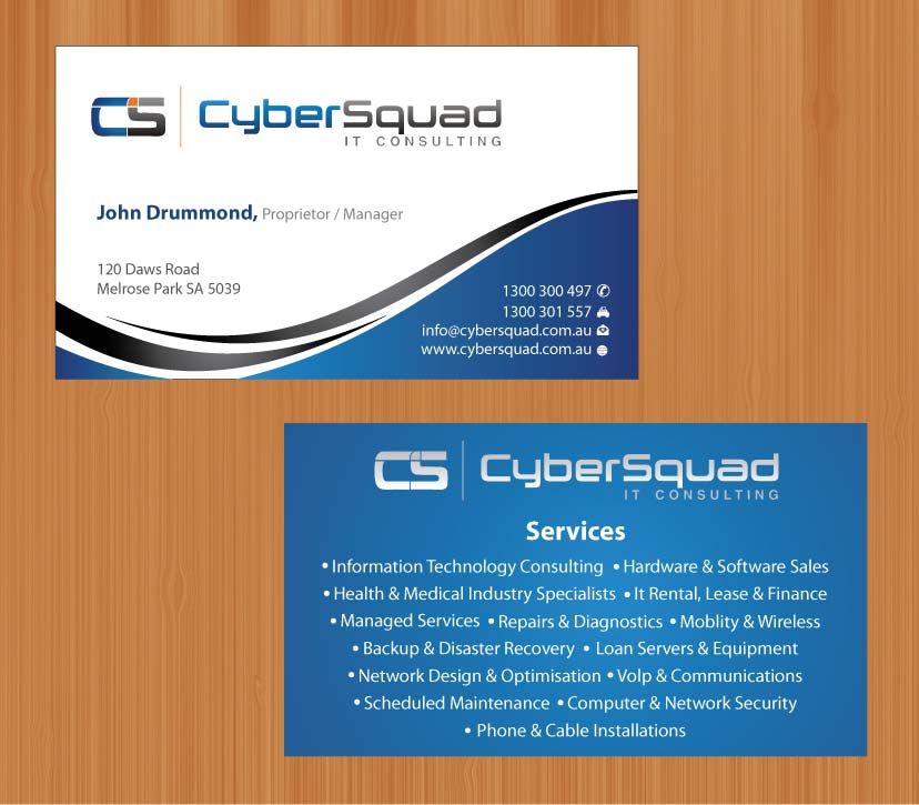 Business Card Design by Sbss for CyberSquad IT Consulting | Design #1125769