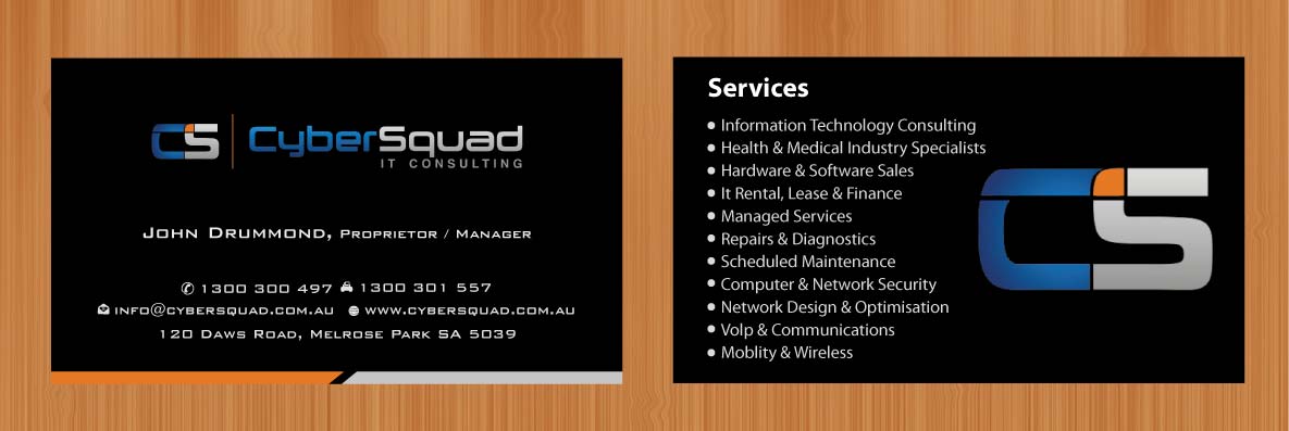Visitenkarten-Design von Sbss für CyberSquad IT Consulting | Design #1125770
