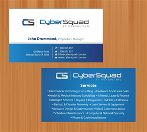 Visitenkarten-Design von Sbss für CyberSquad IT Consulting | Design: #1125771