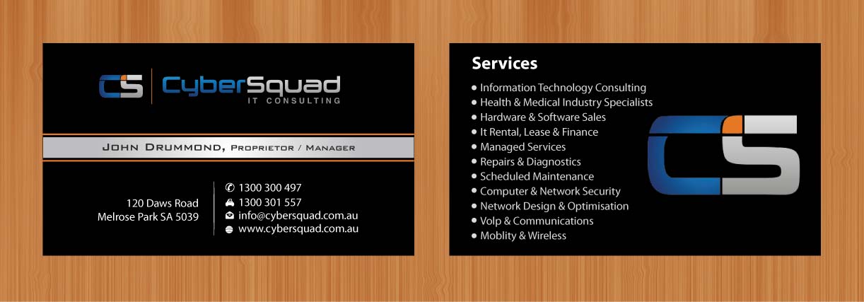Business Card Design by Sbss for CyberSquad IT Consulting | Design #1125773