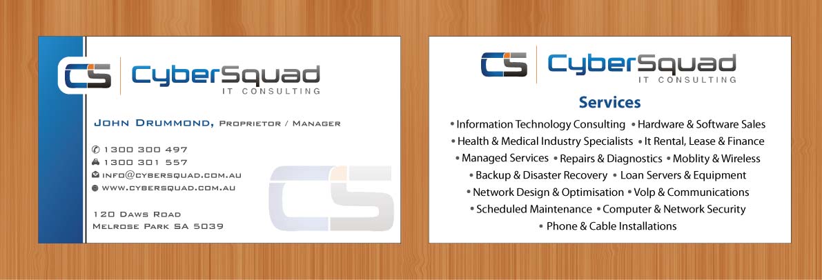 Business Card Design by Sbss for CyberSquad IT Consulting | Design #1125775