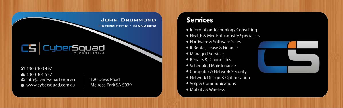 Business Card Design by Sbss for CyberSquad IT Consulting | Design #1125777