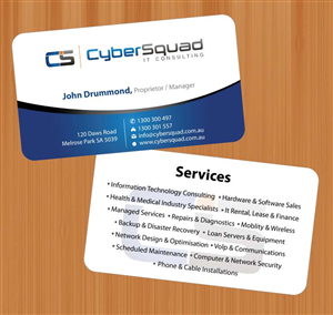 Visitenkarten-Design von Sbss für CyberSquad IT Consulting | Design: #1125781