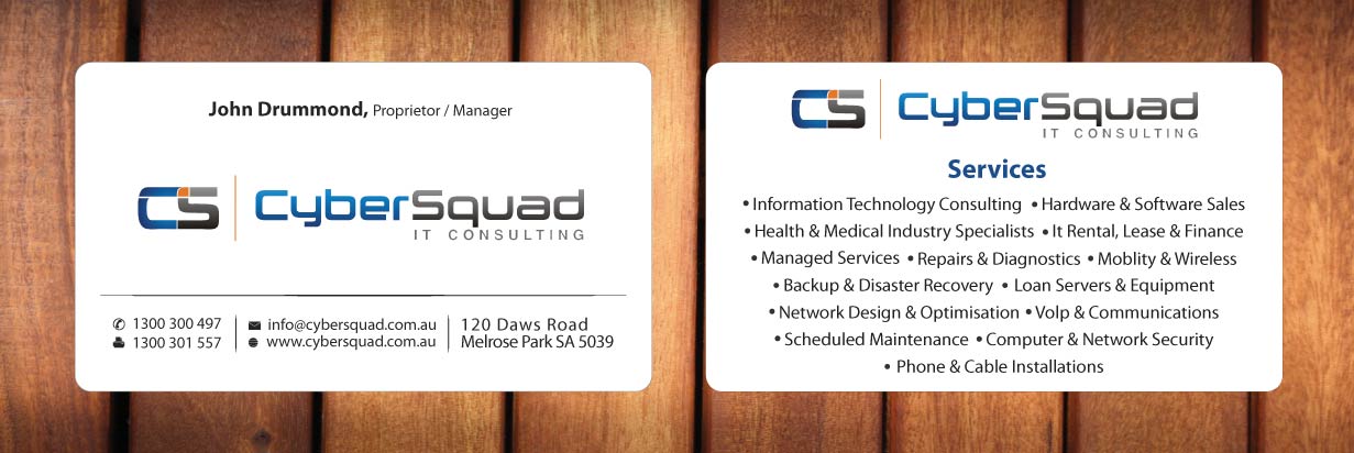 Business Card Design by Sbss for CyberSquad IT Consulting | Design #1172941