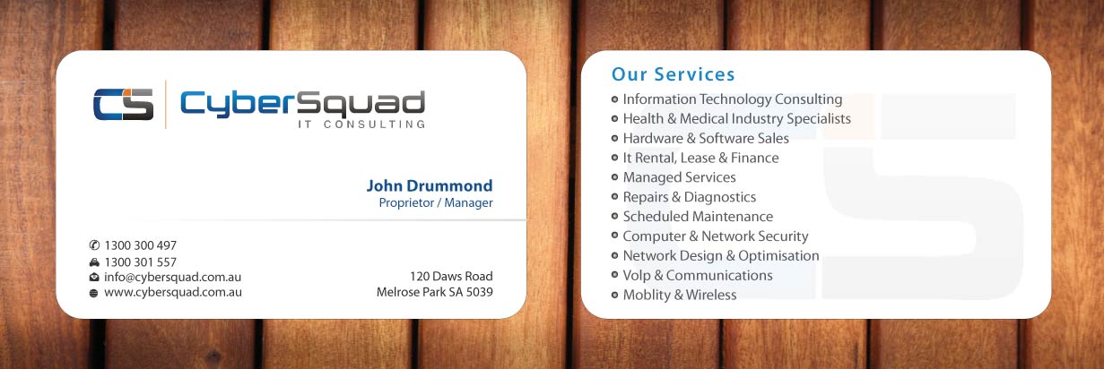 Business Card Design by Sbss for CyberSquad IT Consulting | Design #1172942