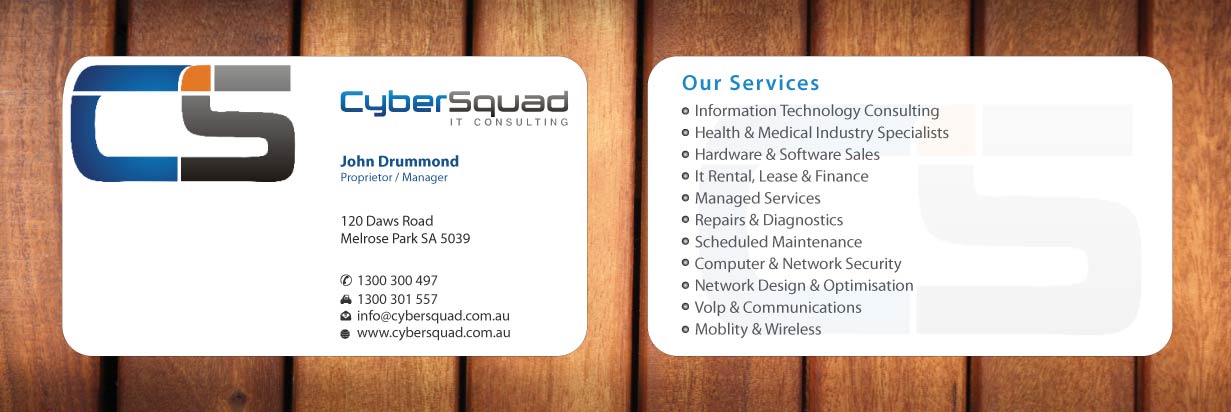 Business Card Design by Sbss for CyberSquad IT Consulting | Design #1172943