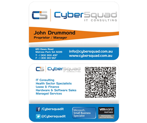 Business Card Design by Ruben Vaz for CyberSquad IT Consulting | Design: #1176291