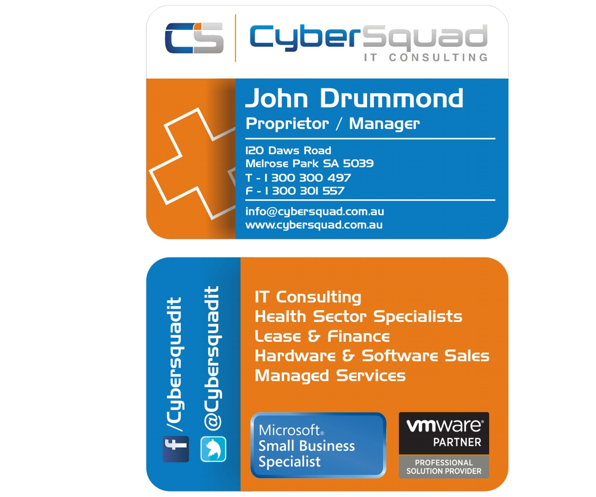 Design de Carte de Visite par Ruben Vaz pour CyberSquad IT Consulting | Design #1176306