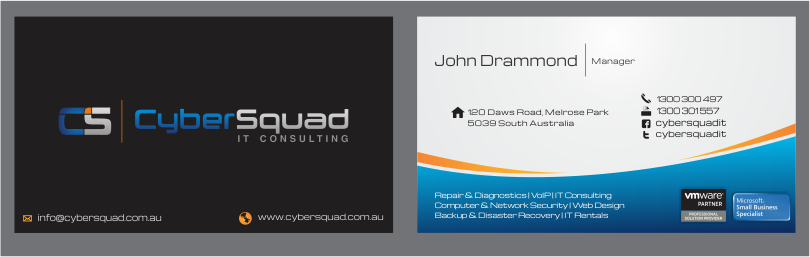Design de Carte de Visite par Naavyd pour CyberSquad IT Consulting | Design #1150616