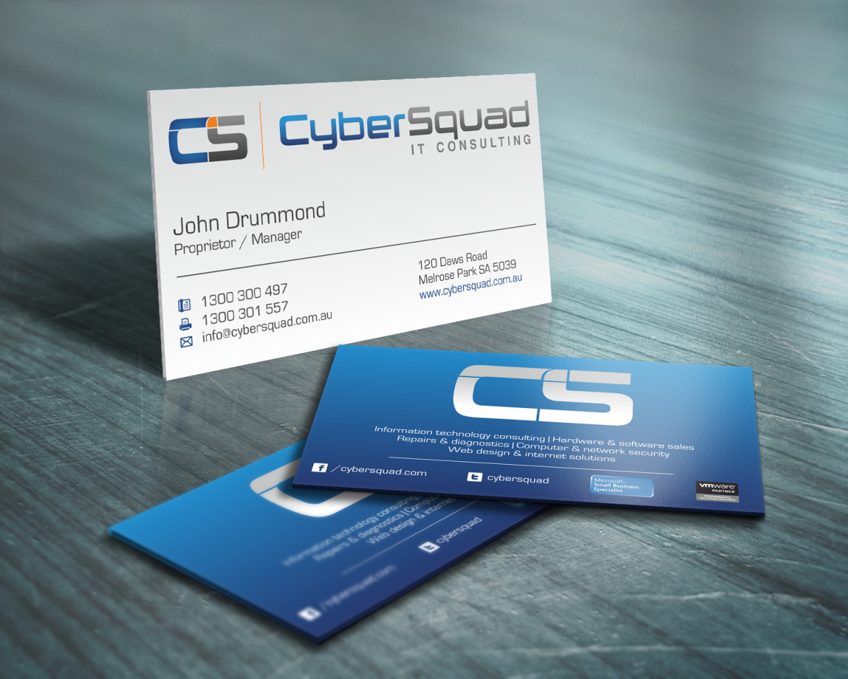 Business Card Design by HYPdesign for CyberSquad IT Consulting | Design #1131634