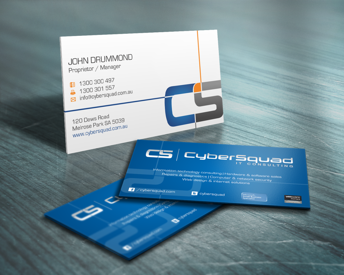 Business Card Design by HYPdesign for CyberSquad IT Consulting | Design #1131637