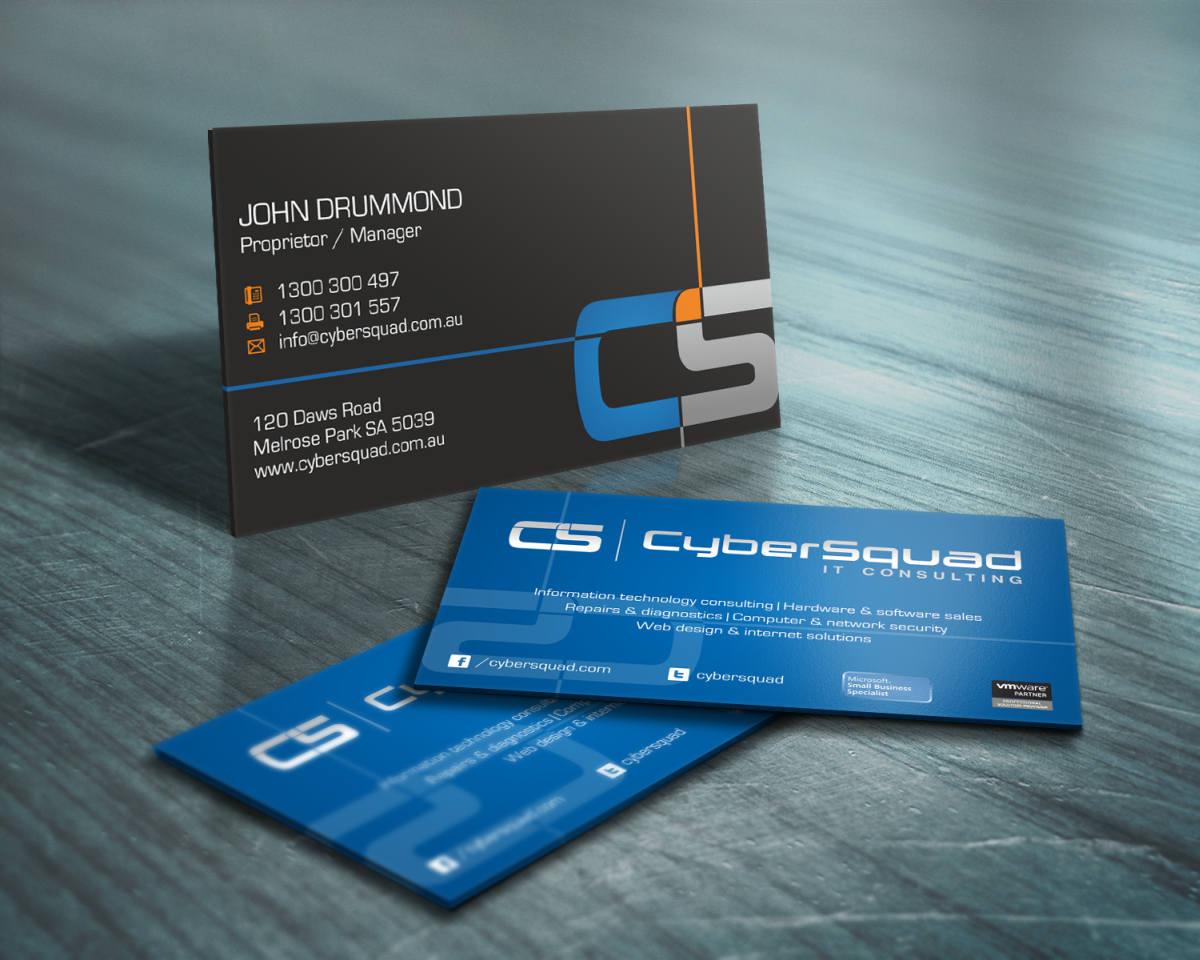 Business Card Design by HYPdesign for CyberSquad IT Consulting | Design #1142753