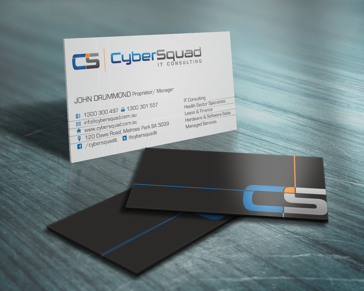 Business Card Design by HYPdesign for CyberSquad IT Consulting | Design #1152123