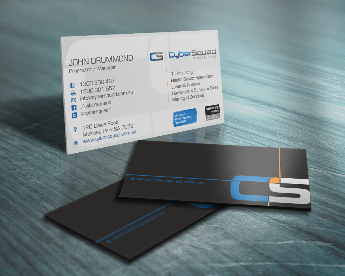 Business Card Design by HYPdesign for CyberSquad IT Consulting | Design #1152124