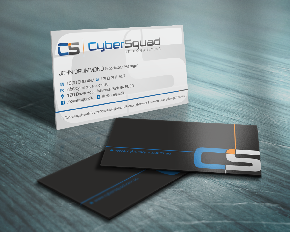Business Card Design by HYPdesign for CyberSquad IT Consulting | Design #1174040