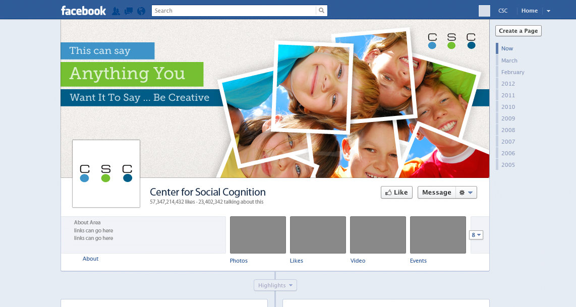 Facebook-Design von he4d für Center for Social Cognition | Design: #1139328