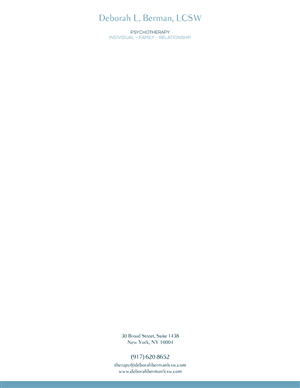 Deborah L. Berman, LCSW | 43 Letterhead Designs for a business in ...