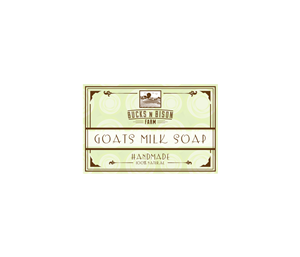 Homemaker goats milk soap label | Label Design by MergeStudio
