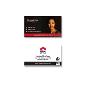 Business Card Design by sd21 for Happy New Beginnings LLC with Napier Realtors ERA | Design: #4165667