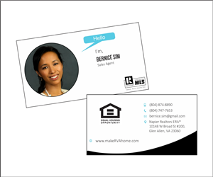 Business Card Design by bhavya designer for Happy New Beginnings LLC with Napier Realtors ERA | Design: #4163318