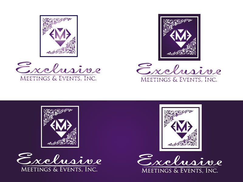 Logo Design by Bling Connect Ink for Exclusive Meetings and Events | Design #1177713