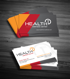 Business Card Design by diRtY.EMM for HealthFirst Wellness Center | Design: #1160707