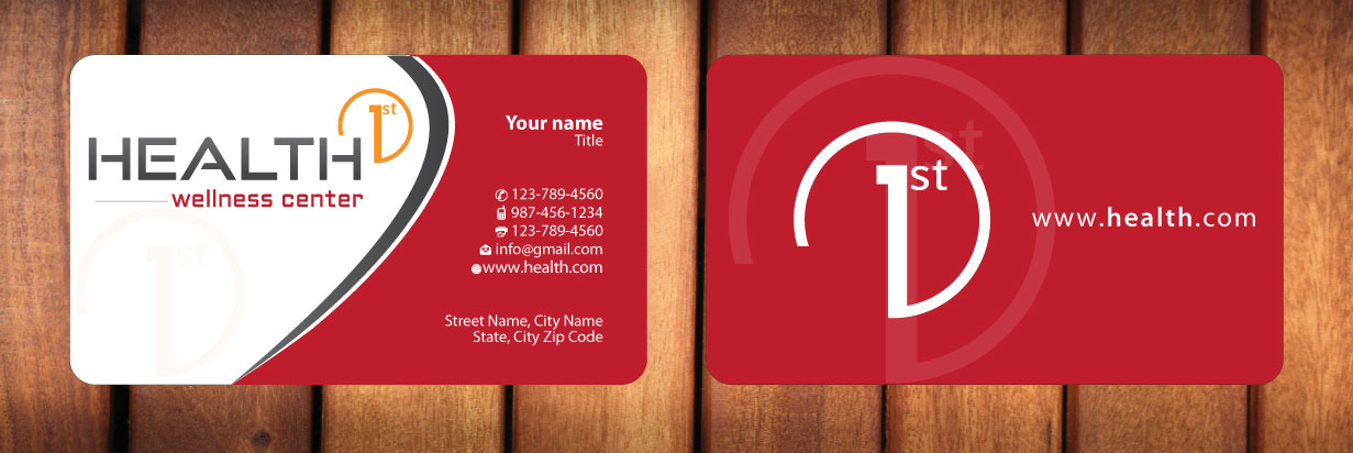 Business Card Design by Sbss for HealthFirst Wellness Center | Design #1141799