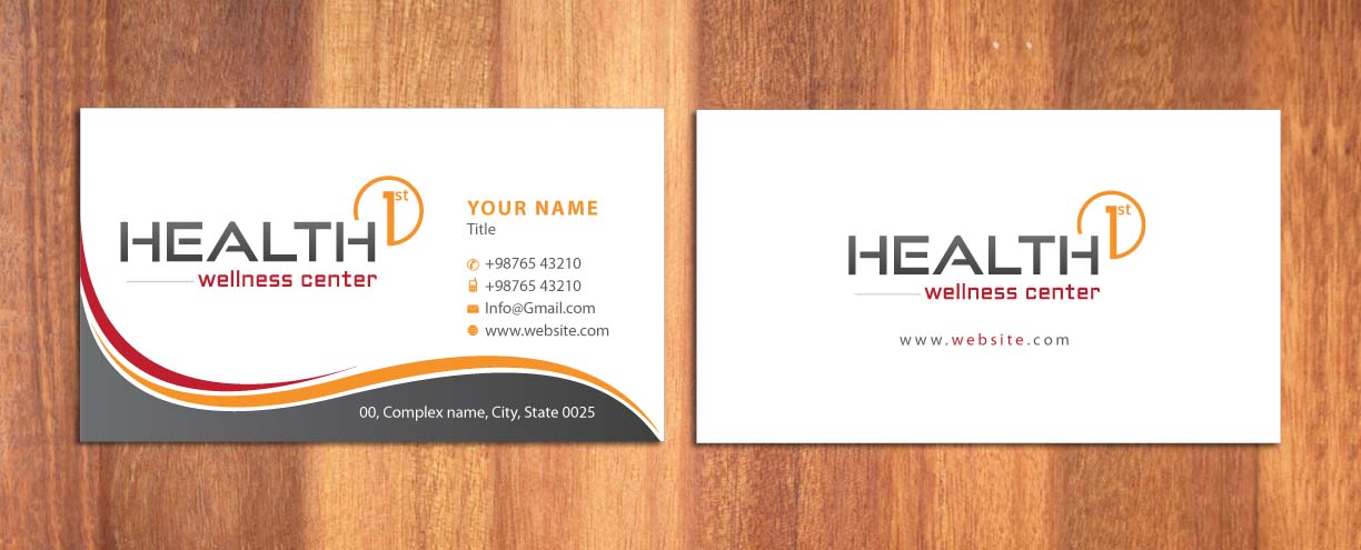 Business Card Design by Sbss for HealthFirst Wellness Center | Design #1141883