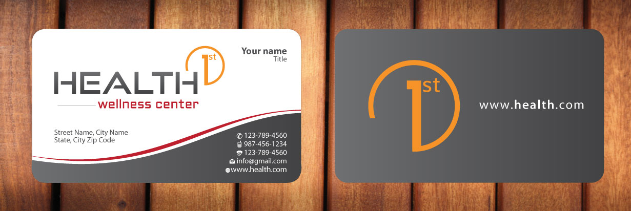 Business Card Design by Sbss for HealthFirst Wellness Center | Design #1142120