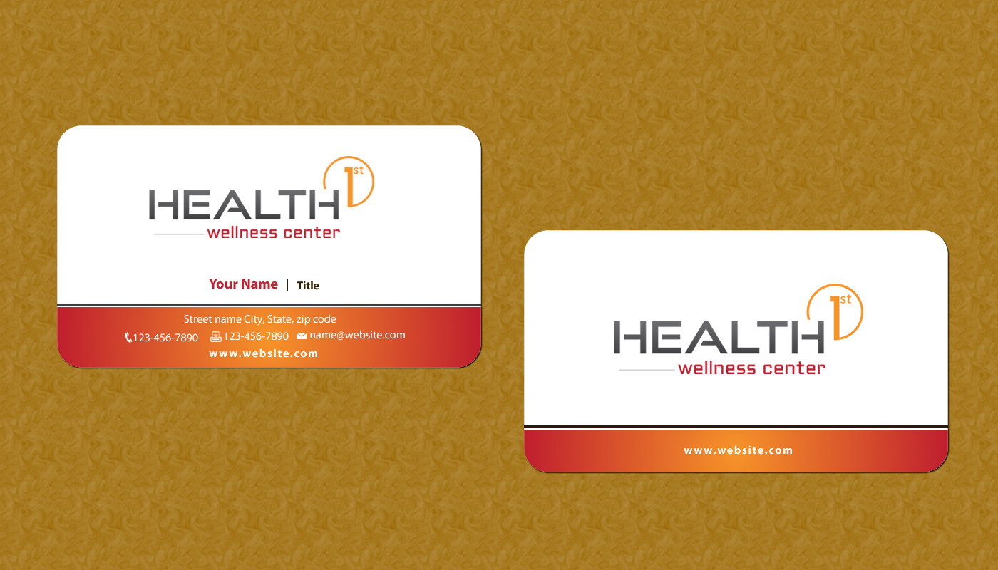 Business Card Design by Sbss for HealthFirst Wellness Center | Design #1142368