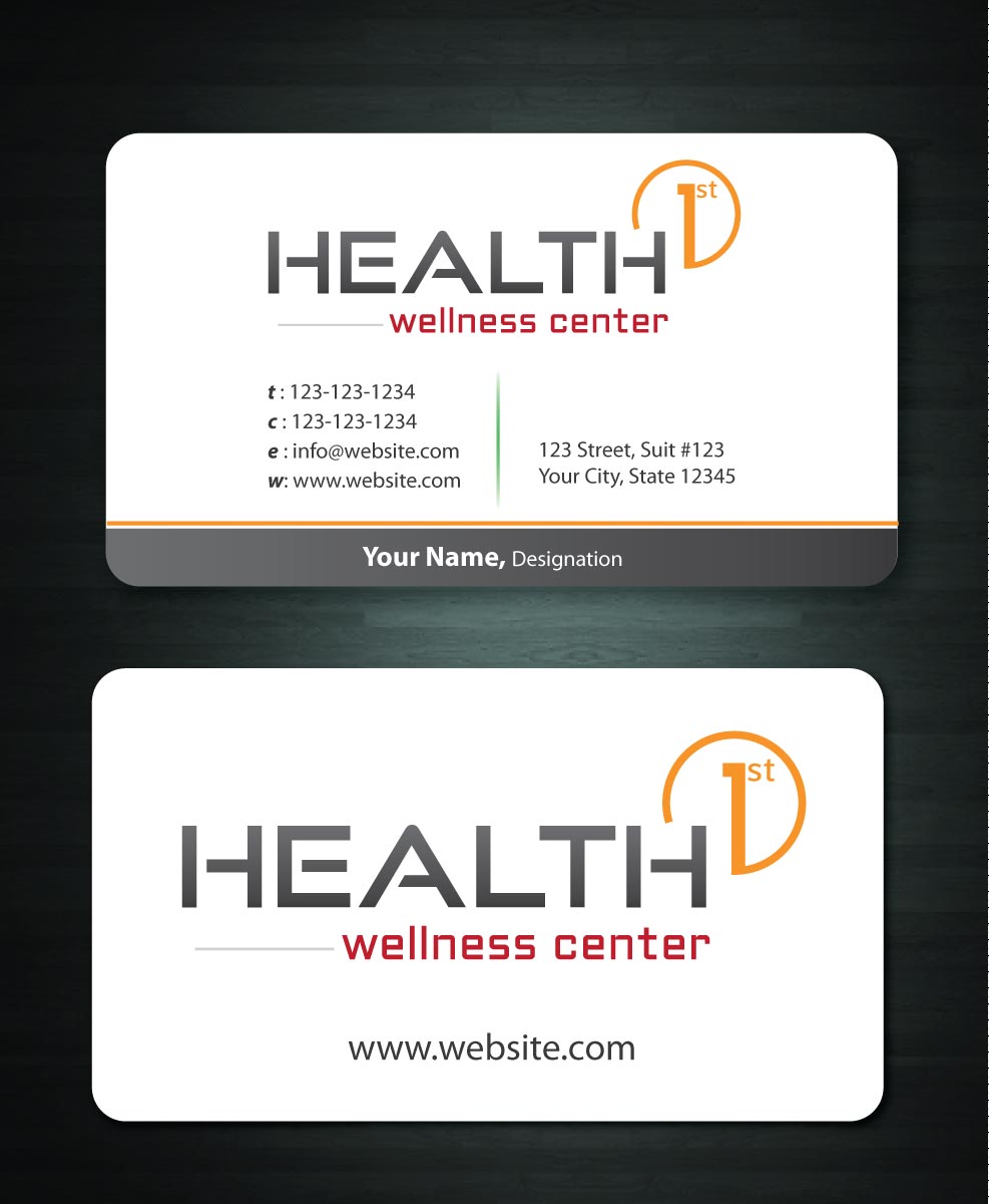 Business Card Design by Sbss for HealthFirst Wellness Center | Design #1142378