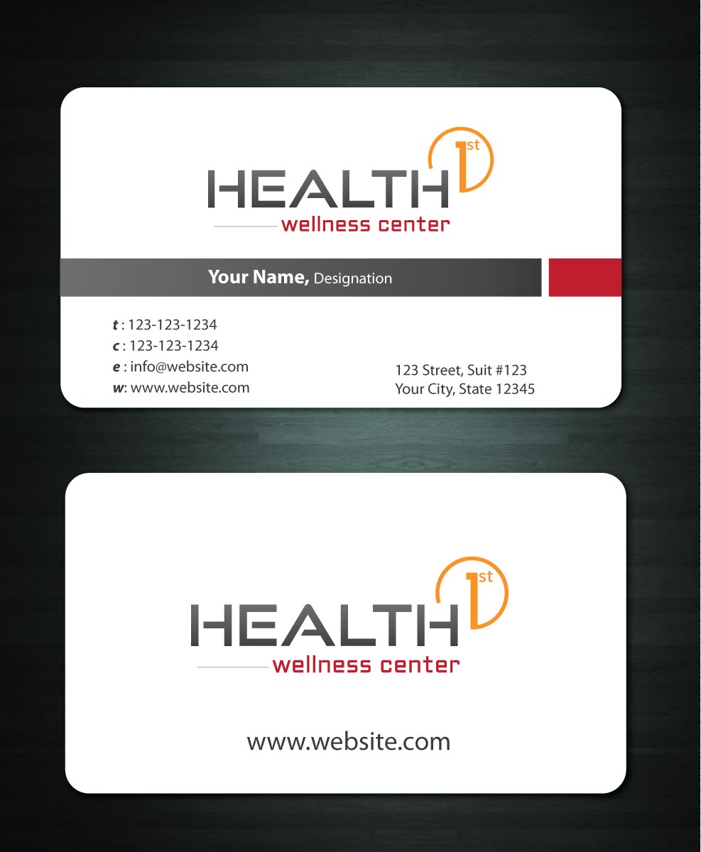 Business Card Design by Sbss for HealthFirst Wellness Center | Design #1142379