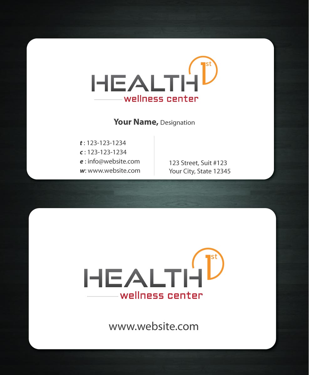 Business Card Design by Sbss for HealthFirst Wellness Center | Design #1142380
