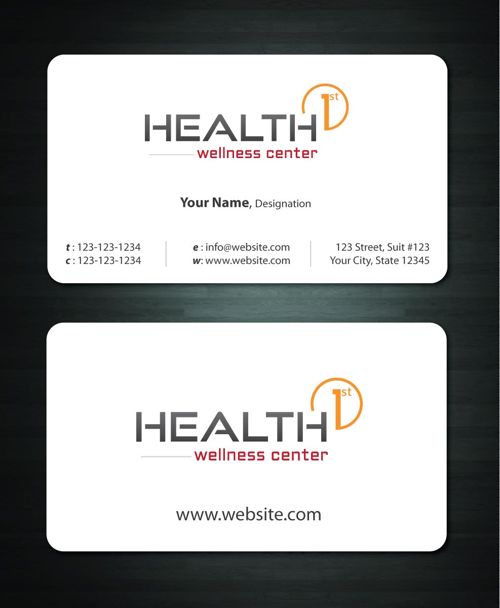 Business Card Design by Sbss for HealthFirst Wellness Center | Design #1142382