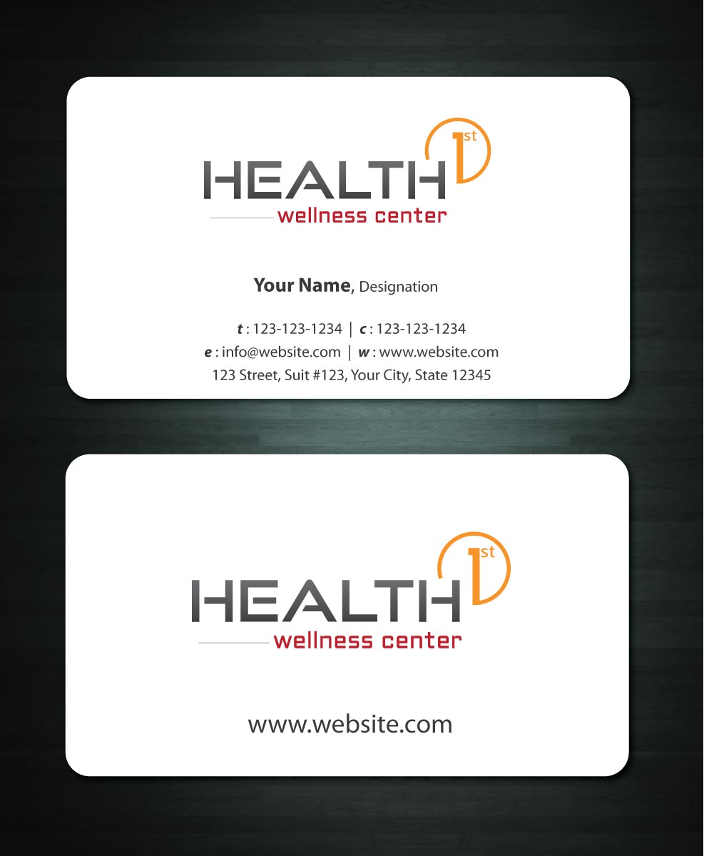 Business Card Design by Sbss for HealthFirst Wellness Center | Design #1142383